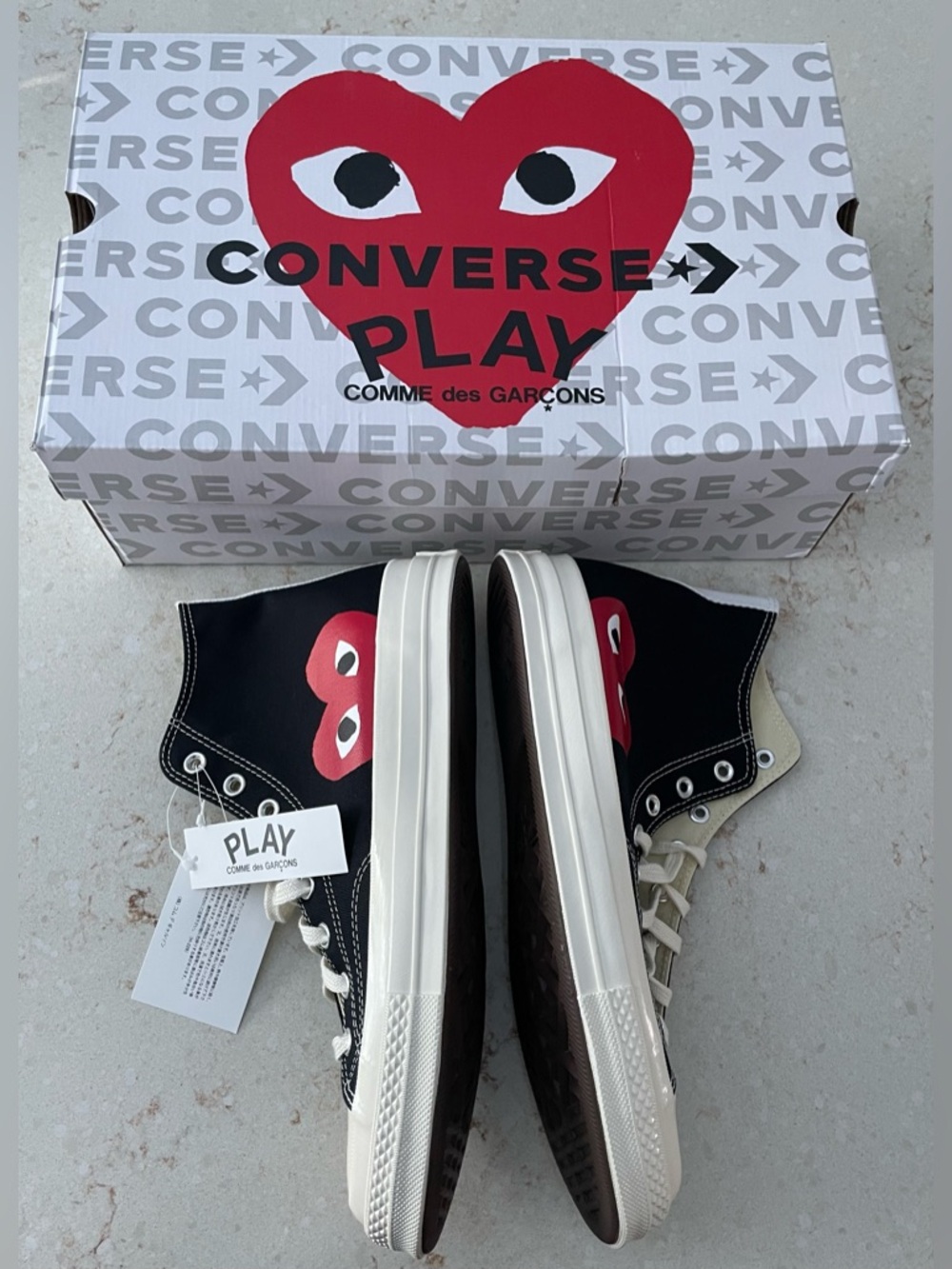 Converse Play Comme des Garçons Box High Tops - Picture 3 of 6